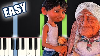 Remember Me  from Coco  EASY PIANO TUTORIAL  SHEET MUSIC by Betacustic [upl. by Hodge827]