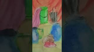 Drawing of still life with water colour [upl. by Arodal27]