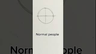 How draw circle  Normal people Vs Artist  art artist circle drawing draw shorts short [upl. by Judi]