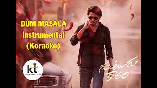 Dum Masala  Guntur Karam 2024  Instrumental Koraoke  Koraoke Tube [upl. by Attennod680]