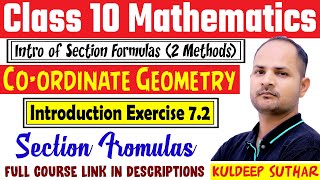 Introduction of ex 72 section formulas of coordinate Geometry class 10 maths [upl. by Anahsal]