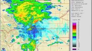 September 2013 Colorado Flooding Radar Loop Long Version [upl. by Esidnac]