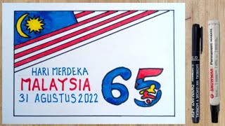 Cara melukis poster kemerdekaan  Poster kemerdekaan 2022 [upl. by Jessen736]