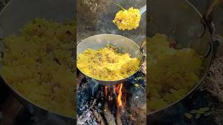 Poha Village Recipe food shorts ytshorts [upl. by Mitman363]