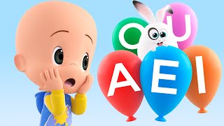 Balloons Vowels  Surprise Eggs with the crazy Hen [upl. by Asille]