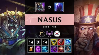 Nasus Top vs Ryze Legendary  KR Master Patch 1418 [upl. by Winchell]