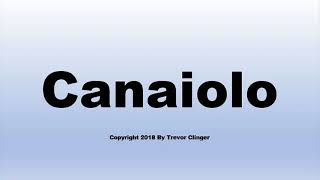 How To Pronounce Canaiolo Wine [upl. by Eanar]