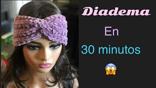 Diadema Turbante En Crochet 💓Hecho en 30 Minutos Nivel Principiantes [upl. by Ahseital982]