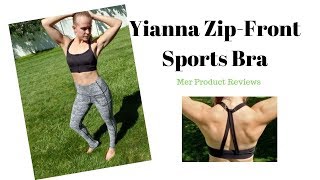 Yianna Zip Front Sports Bra Product Review [upl. by Sualokin]