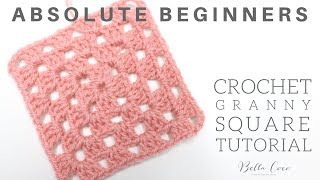 CROCHET How to Crochet a Granny Square  Absolute Beginners  Bella Coco [upl. by Yajeet]