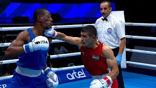 R16 635KG ABDULLAEV RUSLAN UZB vs COLIN LOUIS RICHARNO MRI  IBA World Championships 2023 [upl. by Amis]