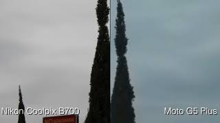 Nikon Coolpix B700 vs Moto G5 Plus Test de Video Full HD 1080p 60fps [upl. by Assilem]