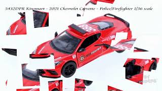 5432DPR Kinsmart  2021 Chevrolet® Corvette® Stingray C8  PoliceFirefighter Edition 136 scale [upl. by Alimat]