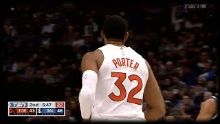 Otto Porter Jr Drains the Corner 3  Raptors vs Mavs [upl. by Ordnagela282]