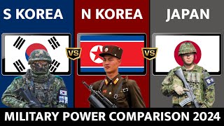 South Korea vs North Korea vs Japan  Military Power Comparison 2024 [upl. by Juback]