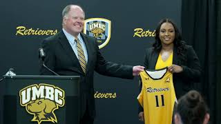 UMBC Womens Basketball Candice Hill Introductory Press Conference [upl. by Nehpets]