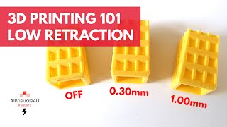 🟡 3D Printing 101  Low Retraction  Retraction Settings 3D Printing  3D Print Tutorial  Shorts [upl. by Cristiano]