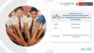 Asistencia técnica Orientaciones para promover las competencias parentales en las familias [upl. by Nyllewell]