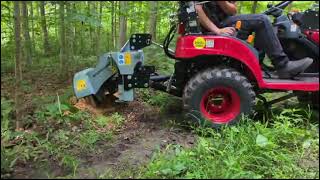 1P14 Compact Tractor Stump Grinder  Prototype Demo [upl. by Corwin953]