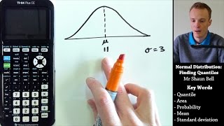 Normal Distribution Calculating Quantiles TI 84 Plus CE [upl. by Ultima]