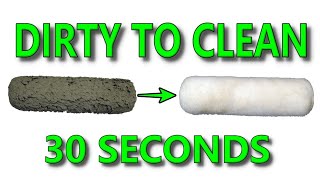 The FASTEST Way to Clean a Paint Roller in 30 SECONDS [upl. by Anairol795]