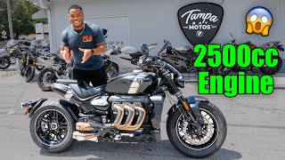 WORLDS LARGEST ENGINE Triumph Rocket 3 TFC Review amp First Ride [upl. by Grekin]