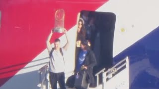 Dodgers arrive back in LA after winning the World Series [upl. by Hepzi288]