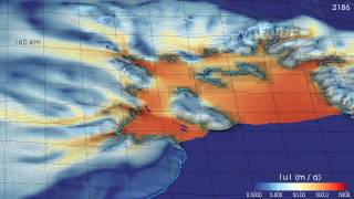 Simulation of glacier retreat in the FilchnerRonne ice shelf over three centuries [upl. by Rudolfo]