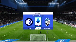 Inter Milan vs Atalanta  Giuseppe Meazza Stadium  202324 Serie A  PES 2021 [upl. by Galliett]