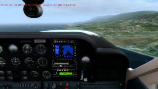 P3D Cessna 177 Cardinal II RG LGMT Land RWY 15 [upl. by Karlen]