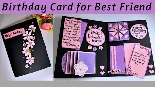 Handmade Birthday Card for Best Friend Special Birthday Card Ideas [upl. by Adnarom]