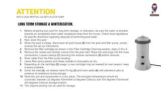 INTEX C530 Krystal ClearTH Filter Pump Essential Safety Instructions and Setup Guide [upl. by Rudman459]