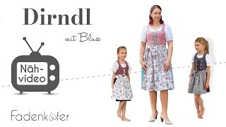 Anleitung Dirndl und Bluse nähen [upl. by Hanikehs]