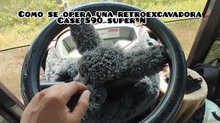 tutorial como se opera una retroexcavadora CASE 590 super N [upl. by Ecyle]