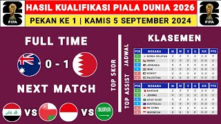 Hasil Kualifikasi Piala Dunia Hari ini  Australia vs Bahrain  Klasemen Kualifikasi Piala Dunia [upl. by Annaihs]