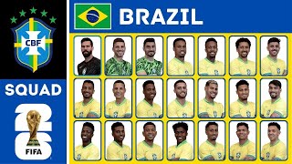 BRAZIL Squad FIFA World Cup 2026 Qualifiers September Matches  CONMEBOL Qualifiers [upl. by Gabor]