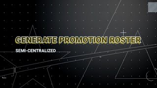 IPPSA R3 Demonstration Generate Promotion Roster  SemiCentralized [upl. by Uos]