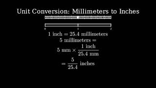 Convert 5 Millimeters to Inches [upl. by Nolyat]