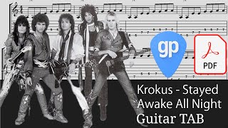 Krokus  Stayed Awake All Night Remastered Guitar Tabs TABS [upl. by Obala]