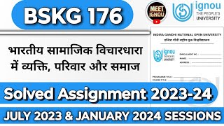 bskg 176 Solved Assignment 202324  bskg 176 solved Assignment 2024  bskg176 bskg171ignou [upl. by Eikin]