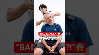 I Cracked him WRONG😱 neckpain Chiropractic Trending Short [upl. by Adnical]