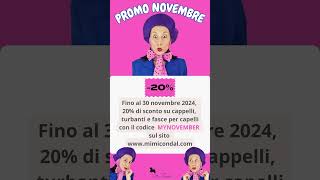 Promo 20 di sconto su cappelli fasce e turbanti artigianali handmade sale novembre [upl. by Teece]