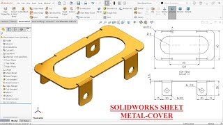 SolidWorks Sheet Metal TutorialCover [upl. by Nylarak]