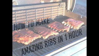 1 Hour Ribs On The Grill How To [upl. by Angelica418]