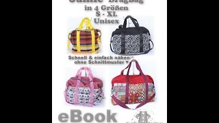 Jamie Bag Sporttasche XS  XL 4 Größen nähen Dufflebag gefüttert DIY Nähanleitung für Anfänger [upl. by Shay758]