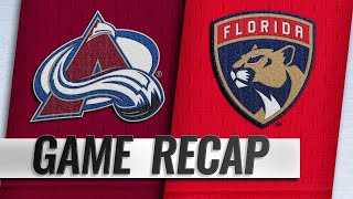 Soderberg Landeskog lead Avs past Panthers 52 [upl. by Olfe]