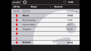 ABR Ansagen RE19a Wesel  Bocholt  Wesel [upl. by Ahtrim]