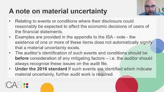 Ask ICAS  Going Concern  Revised ISA UK 570 [upl. by Aramac545]