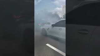 BMW burnout fail crash [upl. by Petrie956]