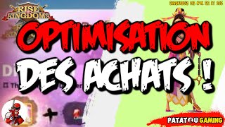 OPTIMISATION DES ACHATS  MAX EVENTS  NOUVEAUX PACK  Rise of Kingdoms [upl. by Luy853]